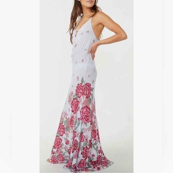 NWT Free People Hydrangea Combo Maxi Dress - Picture 3 of 12